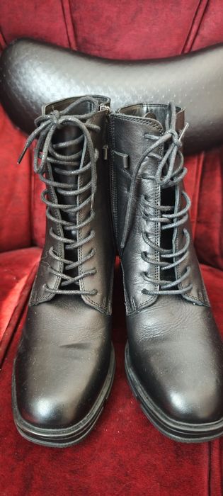 Черни боти, естествена кожа