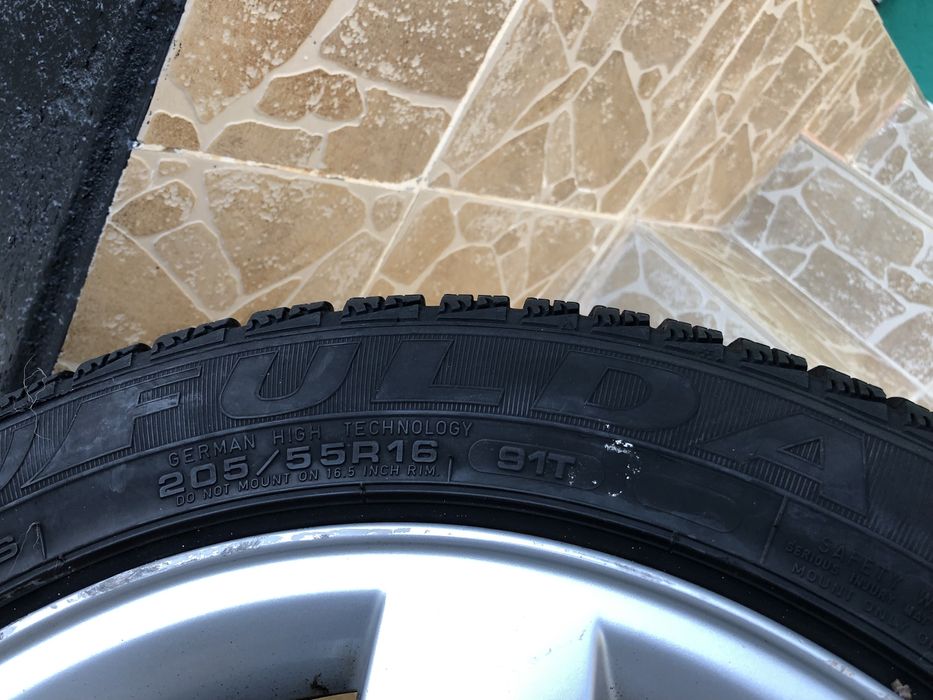 Vand jante Mg 5x120 cu anvelope iarna Fulda 205/55/16 apoape noi