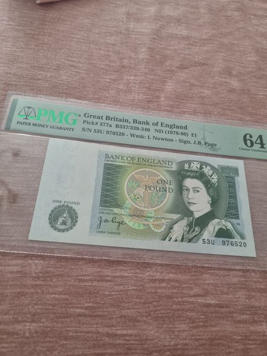 Bancnota £1 Bank of England