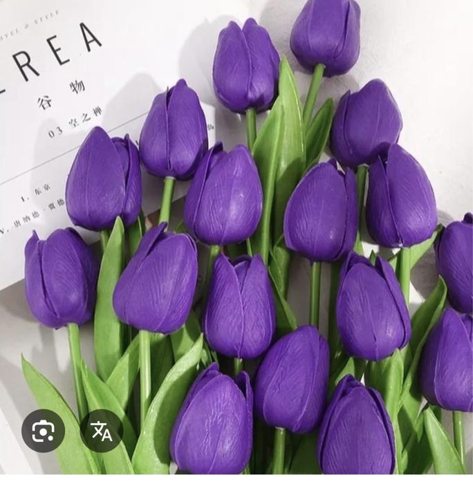 Цветы тюльпаны искусственные фиолетовые