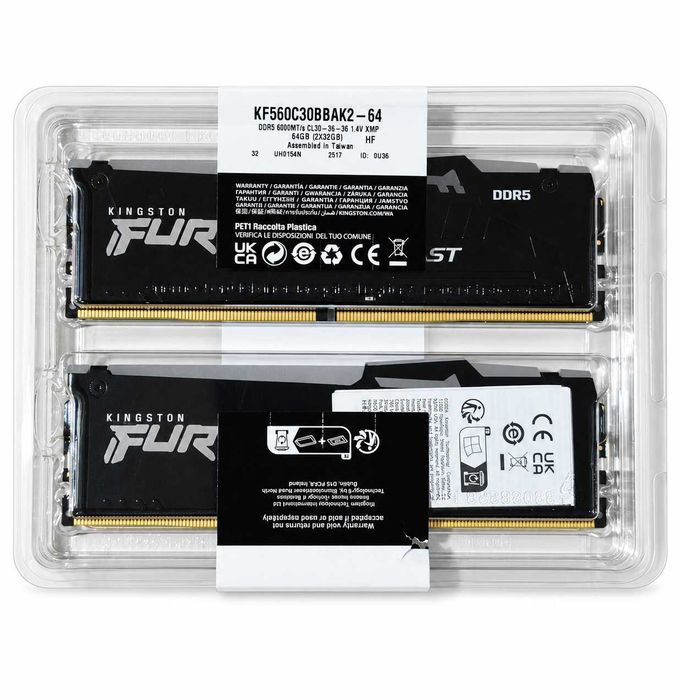 Kingston FURY Beast RGB 64GB (2x32GB) DDR5 6000MHz CL30 – Премиум RAM