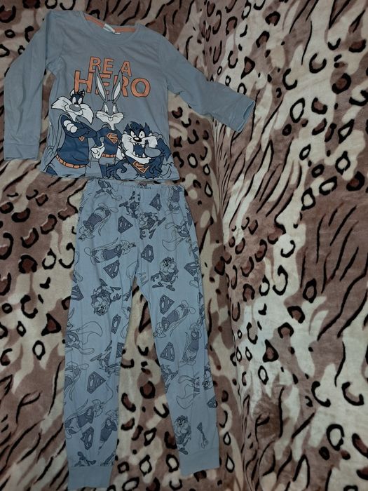 LOT 4 perechi pijamale copii, 100% bumbac, marimea 122-128