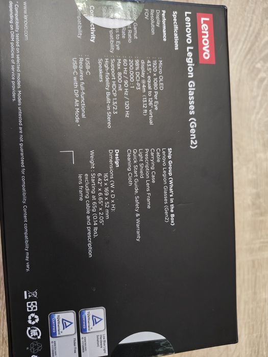 Ochelari Lenovo Legion Glasses Gen 2 – NOI, Garantie eMAG 2 Ani