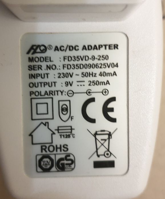 Блок питания 9V 250mA