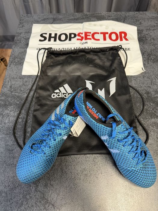 НОВИ Бутонки Adidas Messi 16.3 FG – Сини – Пълен комплект