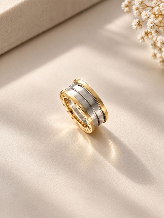 Inel 14k, aur alb/ galben, 7, 14 gr