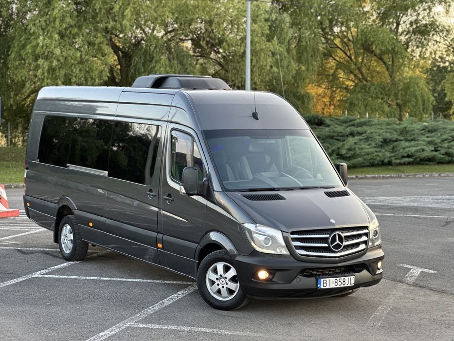 Mercedes-Benz Sprinter 319 Bluetec, Motor 3.0 190CP / 9 Lcuri M1 Extra long Dublu Clima, Full Led, Jante, Rezervor 260, 319,318,519,316,313,516,518