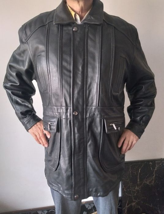 Мужская куртка кожаная