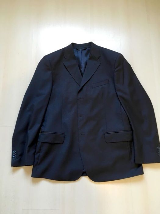 Costum din stofă de lână, made in Italy, măsura 56