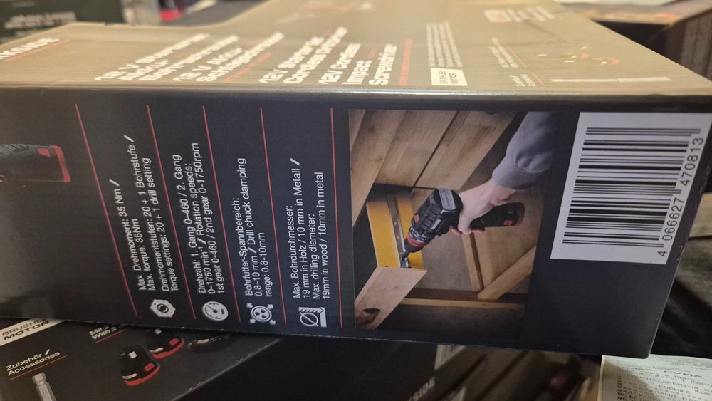 12V Комплект винтоверт и ударен винтоверт Parkside Performance с 2 БАТ