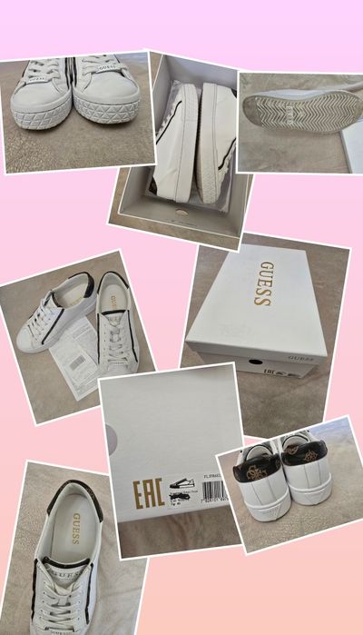 Sneakers Guess Pardie6 FLJPR6 ELE12 Alb