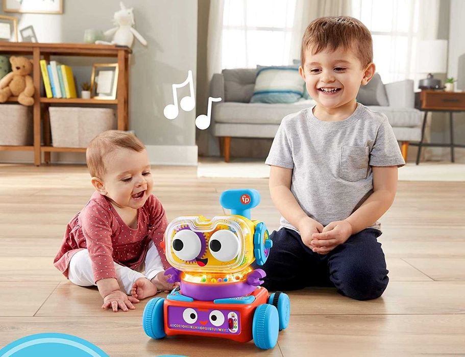 Интерактивен робот 4 в 1 Fisher Price Обучаващ бот с музика и светлини