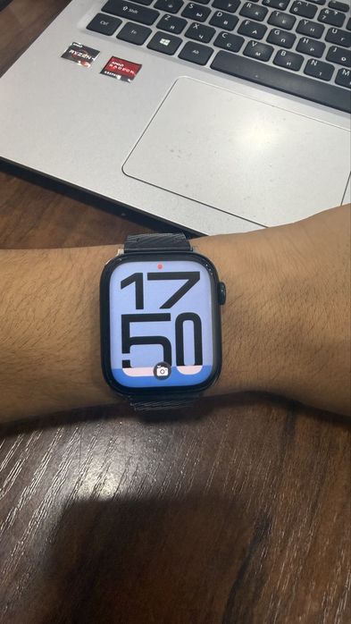 Apple Watch 9 45 mm midnite srochna sotiladi qzqanla tel