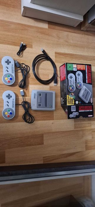 Joc tv consola super nintendo mini snes HDMI 21 jocuri cutie fullbox