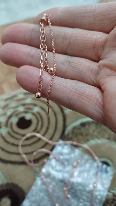 Серьги цепочка -протяжка