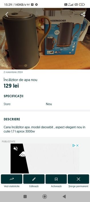 Râșniță cafea noua și cana fierbător apa