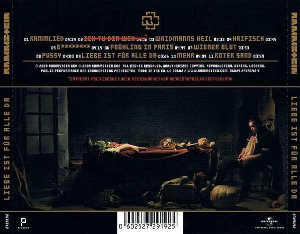 CD Rammstein - Liebe Ist Fur Alle Da 2009 (Zensierte Version)