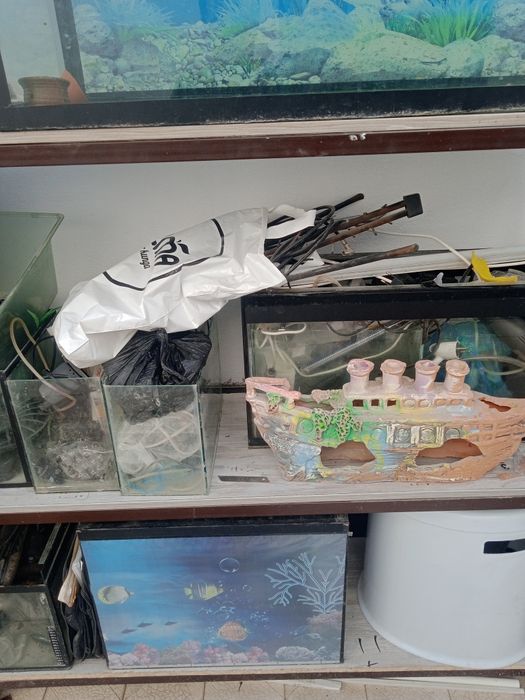 Бу аквариумы,и стелажи