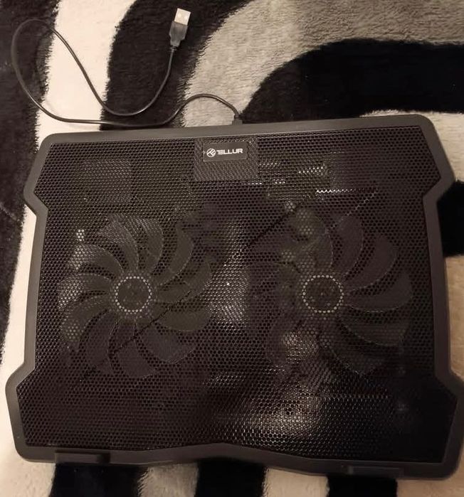 Cooler laptop Tellur Basic, 15.6 inch, 2 ventilatoare, negru