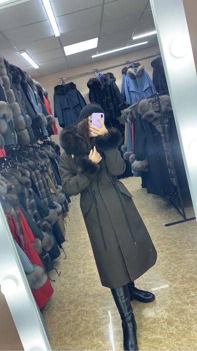 Срочно продаю парку из меха куницы