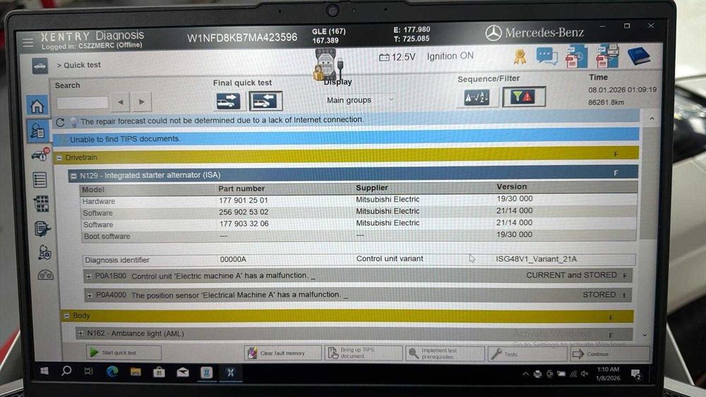 Tabletă Dell Rugged 7212 Diagnoză Mercedes Xentry DAS Tester Auto Pro