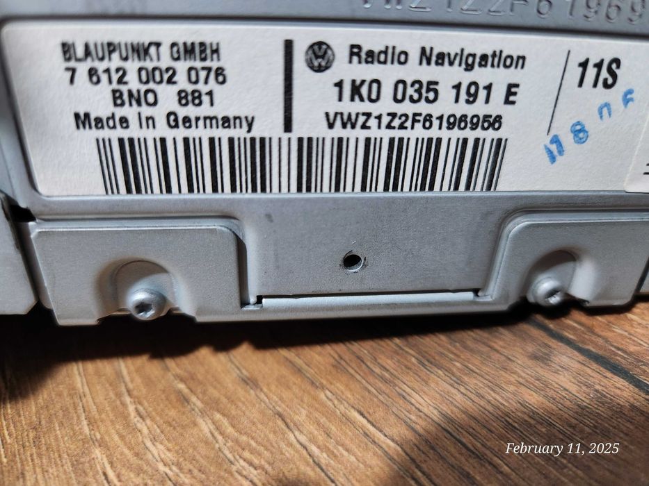 Cd Radio Player Navi VW Golf Passat 1K0035191E Blaupunkt