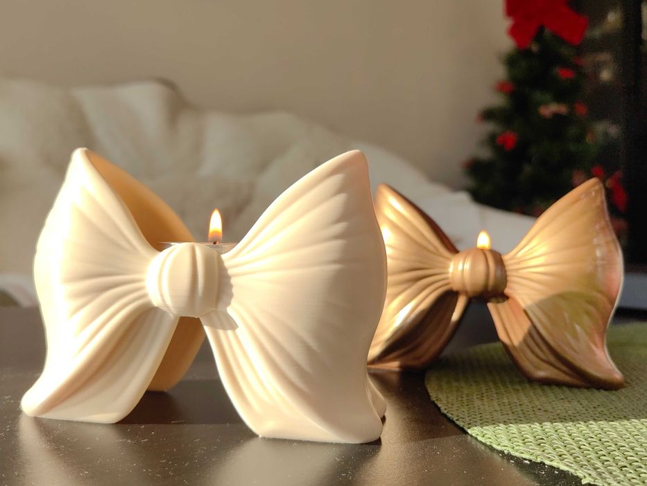 Луксозен свещник панделка, подходящ за подарък