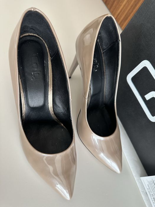 Pantofi eleganti Coly, piele lacuita, model stiletto marimea 38