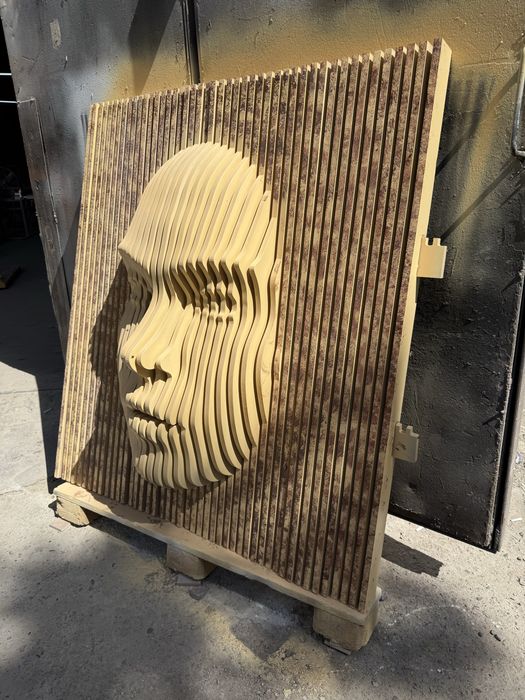 3D-панно “Лицо” из дерева | Арт-объект для интерьера, ручная работа