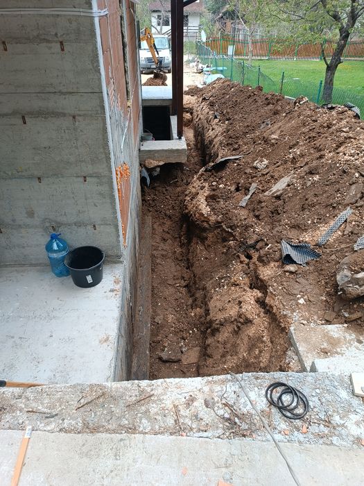 Услуги с мини багер 4 броя кофи 30 45 60см и планировъчна