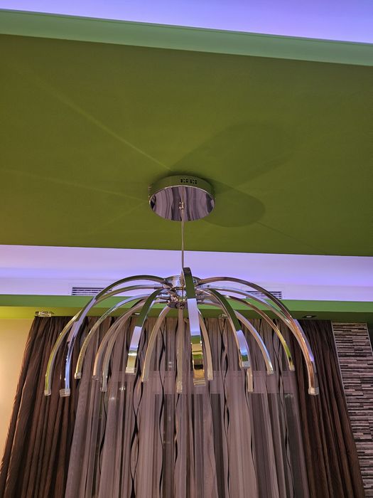 LED дизайнерски полилей тип Spider  Firework – 18 рамена, Ø73 см,хром