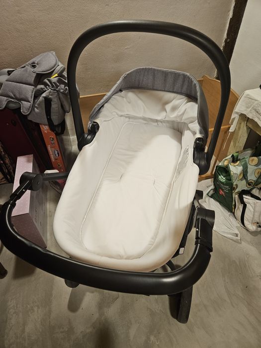 Бебешка количка 3 в 1 Cam Taski сива лятна зимна кош за кола