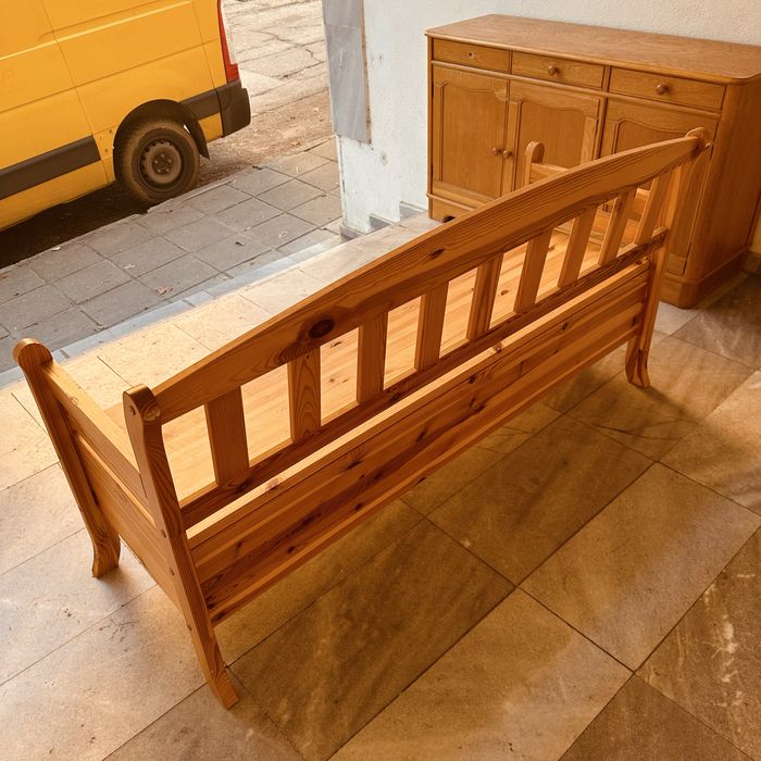 Шведска пейка с ракла – масивно дърво, скандинавски стил