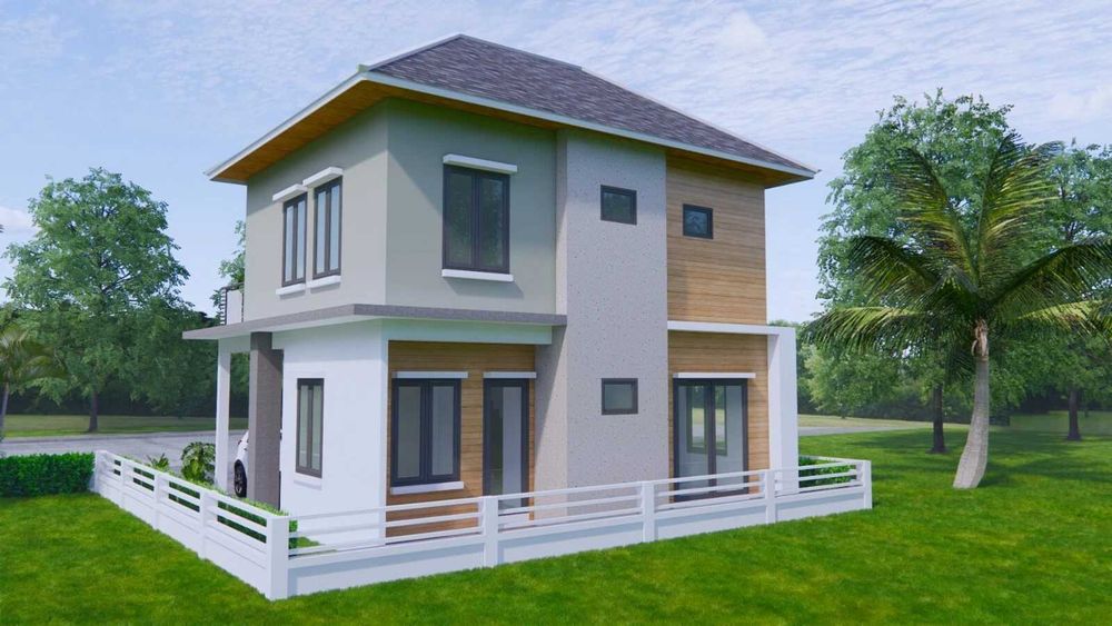 НА ИЗПЛАЩАНЕ - Двуетажна сглобяема къща с 3 спални, 102 кв. м