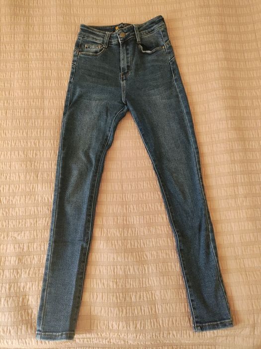 Детски ластични дънки деним