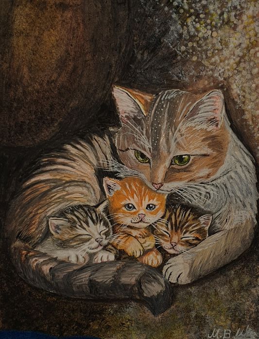 Картина „Майчина грижа“ Размер: 25×35 см