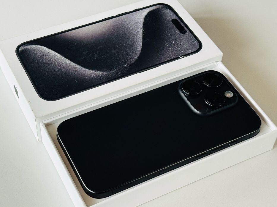 Iphone 15 Pro 128GB Black Titanium 100% Батерия! Гаранция 6 месеца
