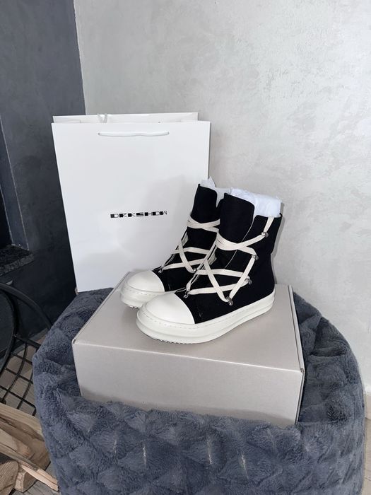 Rick Owens Lido DRKSHDW Hexa High Black Milk