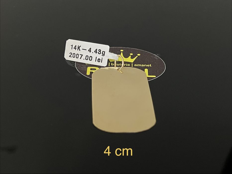 Bijuteria Royal CB: Pandant placa aur 14k 4,43gr