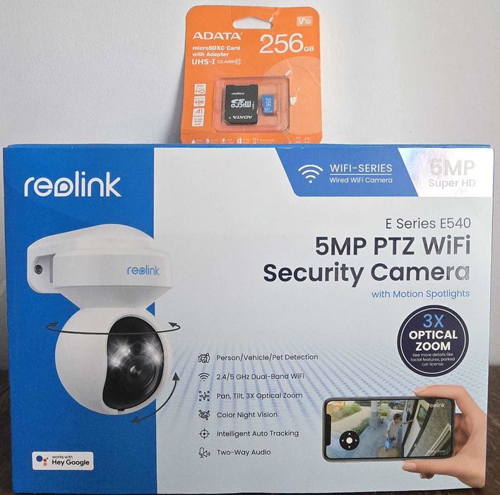 Camera de supraveghere pentru exterior Reolink E540 2K+ 5MP  + Card