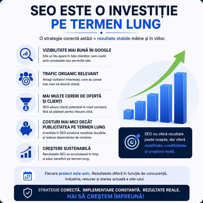 Optimizare SEO + implementare + mentenanță website - Specialist SEO freelancer