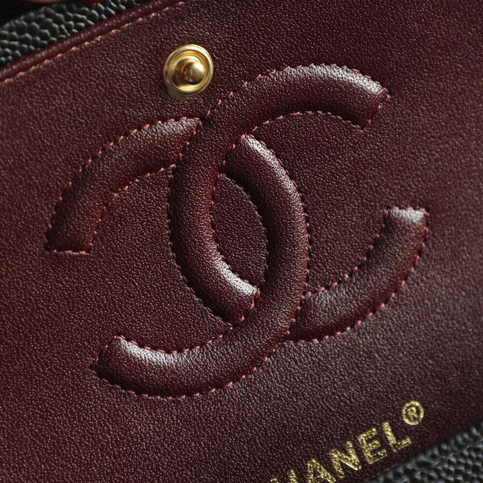 Geanta Chanel classic flap 25cm piele caviar, tip Premium