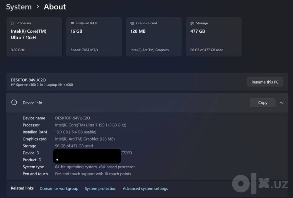 Hp Spectre x360 512gb
