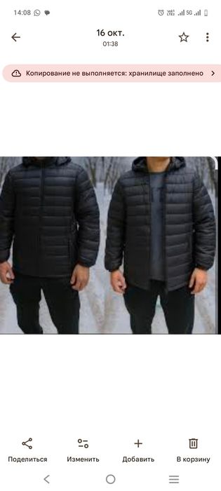 Куртка мужская с капюшоном