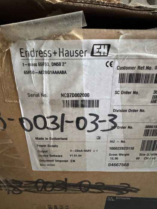 Термально-массовый расходомер t-mass 65F