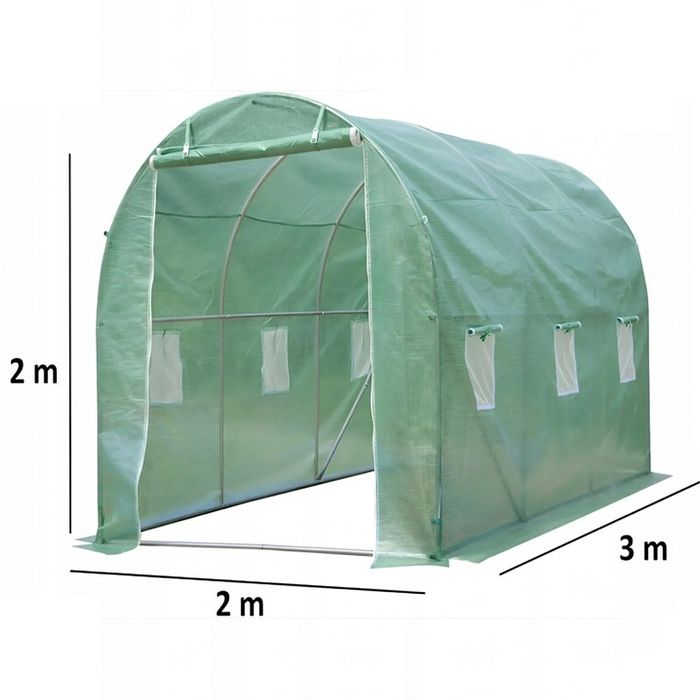 Резервно покривало за оранжерия 3x2x2м – Армирано UV , с цип и п