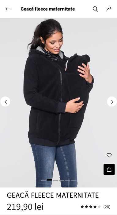 Geaca fleece maternitate bonprix
