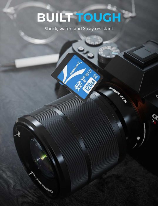 Lexar V60 SD UHS-II R270MB/s  флешка для камеры