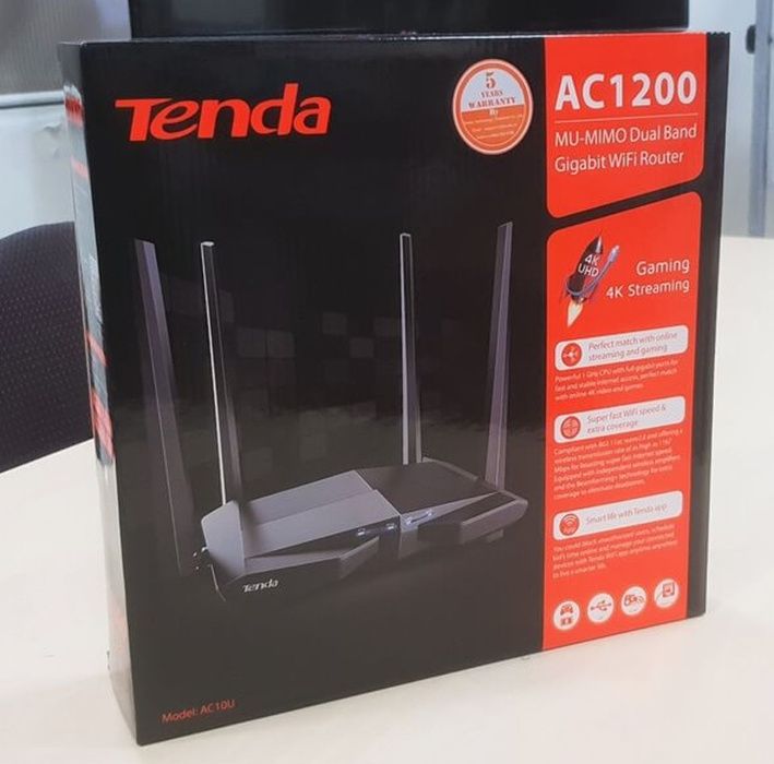 Router Wireless Tenda AC10U Gigabit AC1200 USB 4 antene sigilat nou
