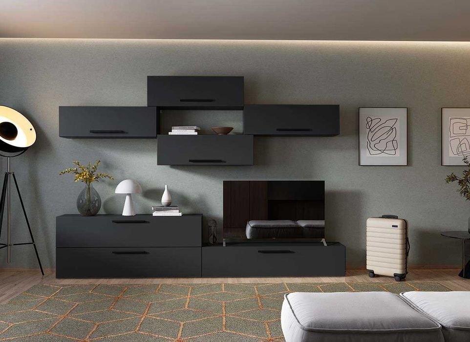 Living Pati 218 – Mobila Sufragerie Gri Antracit